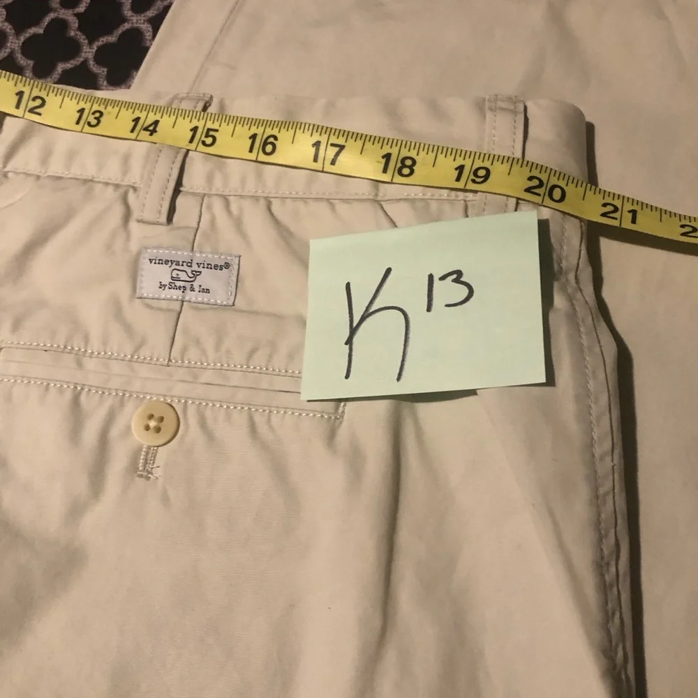 Vineyard Vines Mens Beige Chino Khaki Casual Pants Sz 40 X 32 Wide Leg K13